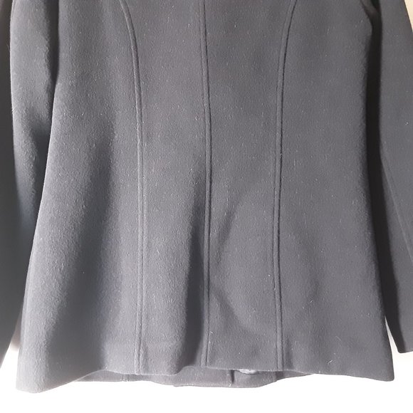Laura Wool Cashmere Black Winter Pea Coat | S - Picture 11 of 16